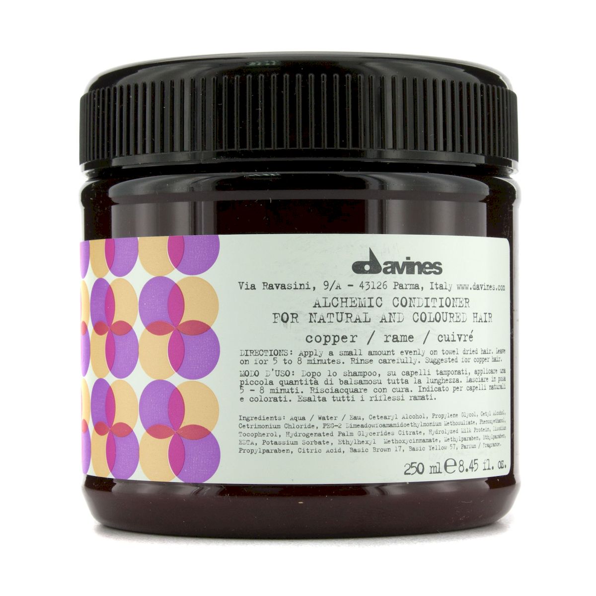 Davines Кондиционер Алхимик для натуральных и окрашенных волос Alchemic Conditioner for natural and coloured hair, тон copper (медный), 250 мл67214 Davines Кондиционер Алхимик для натуральных и окрашенных волос Alchemic Conditioner for natural and coloured hair, тон copper (медный), 250 мл67214Кондиционер Алхимик позволяет избежать нежелательных жёлтых оттенков, а также деликатно тонирует седой волос и усиливает холодный платиновый блонд. Питать и увлажнять волосы, делая их эластичными и шелковистыми, помогает особая формула, насыщенная витаминами и молочными протеинами. Рекомендуется применять средство в комплексе с серебряным шампунем Алхимик.