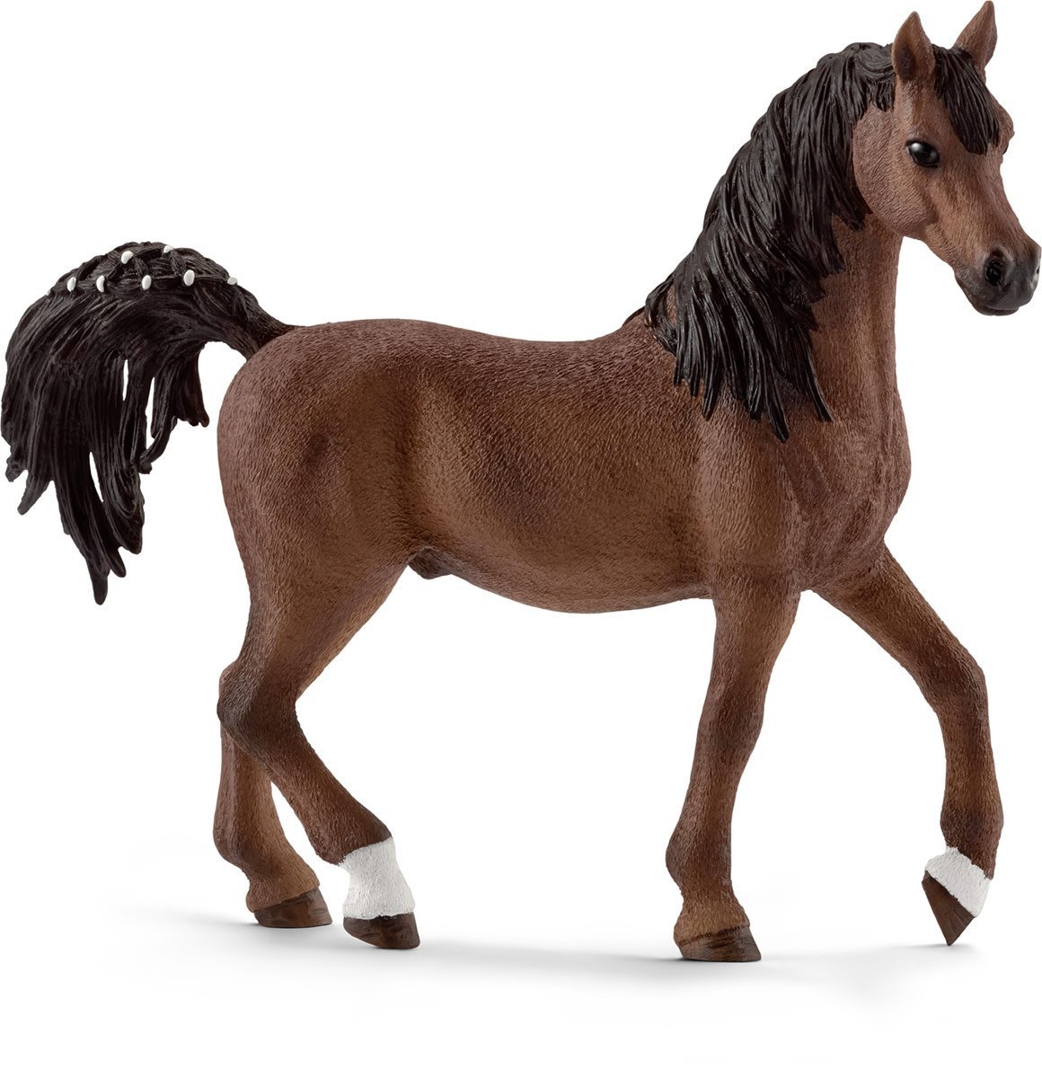 Schleich Фигурка Арабский жеребец13811 Schleich Фигурка Арабский жеребец13811Очаровательная фигурка Schleich Арабский жеребец обязательно понравится вашему ребенку и дополнит его коллекцию удивительных фигурок Schleich. Многие считают арабских лошадей самой красивой породой лошадей в мире. Их прекрасные высокие хвосты и точеная форма носа особенно поражает воображение. Арабские лошади - самая старая порода лошадей во всем мире. Их разводили еще бедуины. Изначально эта порода появилась в сухих регионах Аравийского полуострова. Элегантные, гладкие и неутомимые, они легко скакали по горячему песку. Сейчас эти прекрасные животные все еще знамениты благодаря своей необычайной выносливости. Арабские лошади также являются самыми быстрыми лошадями в забеге на длинные дистанции. Они, как правило, дружелюбные и надежные. Тем не менее, некоторые считают эту породу лошадей нервными и сложными в обращении - арабские лошади являются невероятно чувствительными созданиями. Прекрасно выполненные фигурки Schleich отличаются высочайшим качеством игрушек ручной...