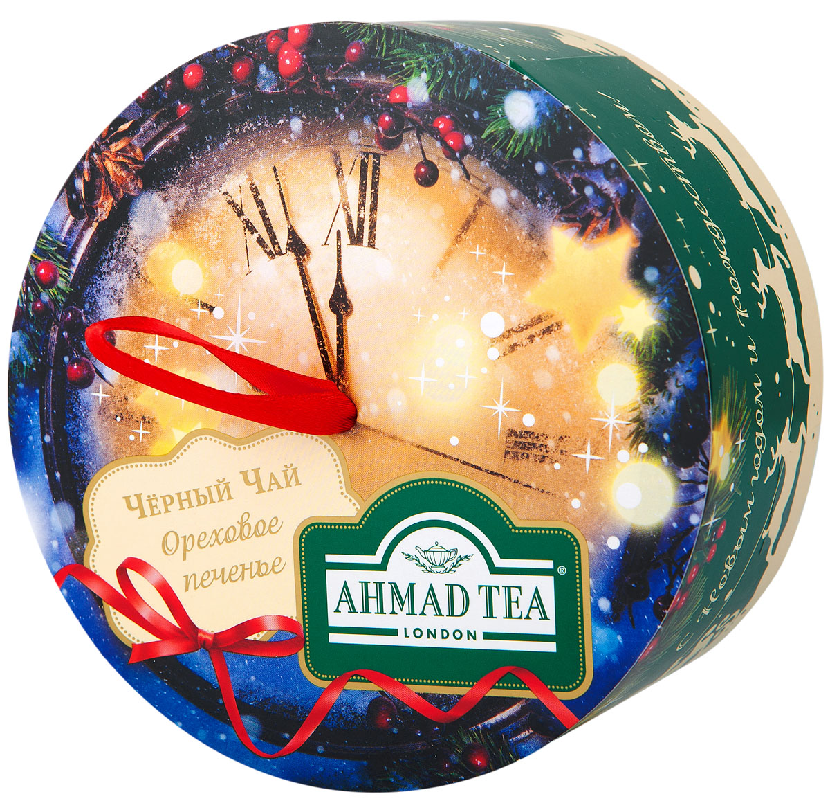 Ahmad Tea Новогодняя ночь черный листовой чай с лесным орехом, 60 гN068 Ahmad Tea Новогодняя ночь черный листовой чай с лесным орехом, 60 гN068Чай черный байховый листовой Новогодняя ночь со вкусом и ароматом орехового печенья. Благородный вкус черного чая с высокогорных плантаций Индии и Цейлона приобретает особенную выразительность в сочетании с тонким ореховым послевкусием. Сладкая нота лесного ореха смягчает классическую терпкость черного чая и придает десертное звучание этому изысканному купажу.