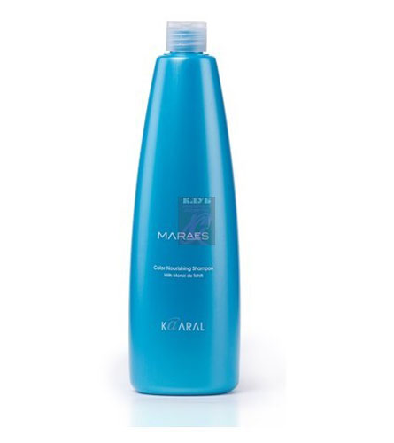 Kaaral Питательный шампунь Maraes Color Nourishing Shampoo, 1000 млkaar1300 Kaaral Питательный шампунь Maraes Color Nourishing Shampoo, 1000 млkaar1300Питательный шампунь Maraes Color Nourishing Shampoo с формулой, содержащей натуральный Кератин и масло Моной (Monoi de Tahiti) интенсивно питает и восстанавливает волосы. Надолго сохраняет косметический цвет волос. Защищает волосы от агрессивного воздействия окружающей среды и свободных радикалов. Придает волосам непревзойденный блеск.