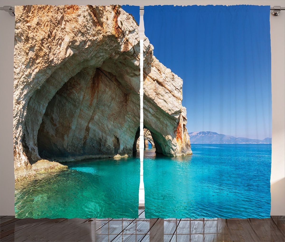 Комплект фотоштор Magic Lady Морская пещера, на ленте, высота 265 смшсг_10902 Комплект фотоштор Magic Lady Морская пещера, на ленте, высота 265 смшсг_10902Фотошторы Magic Lady Морская пещера, изготовленные из высококачественного сатена (полиэстер 100%), отлично дополнят любой интерьер. При изготовлении используются специальные гипоаллергенные чернила для прямой печати по ткани, безопасные для человека и животных. Крепление на карниз при помощи шторной ленты на крючки. В комплекте 2 шторы, 50 крючков. Ширина одного полотна: 145 см. Высота штор: 265 см. Изображение на мониторе может немного отличаться от реального.