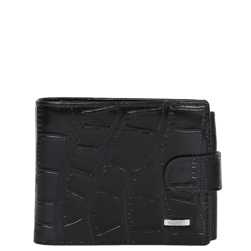 Кошелек мужской Fabretti, цвет: черный. 36003/1-black cocco36003/1-black cocco Кошелек мужской Fabretti, цвет: черный. 36003/1-black cocco36003/1-black coccoКлассический мужской кошелек от итальянского бренда Fabretti выполнен из натуральной кожи с тиснением под рептилию. Насыщенный черный цвет и фурнитура, выполненная в серебряном цвете, превратили аксессуар в модное изделие, которое подчеркнет ваше уникальное чувство стиля. Внутри модели имеется 3 отделения для купюр, одно из которых закрывается на молнию. Вы с легкостью сможете расположить 5 дисконтных и кредитных карточек, три фотографии, а также всю мелочь с помощью удобного кармана. Кошелек закрывается на прочную застежку.