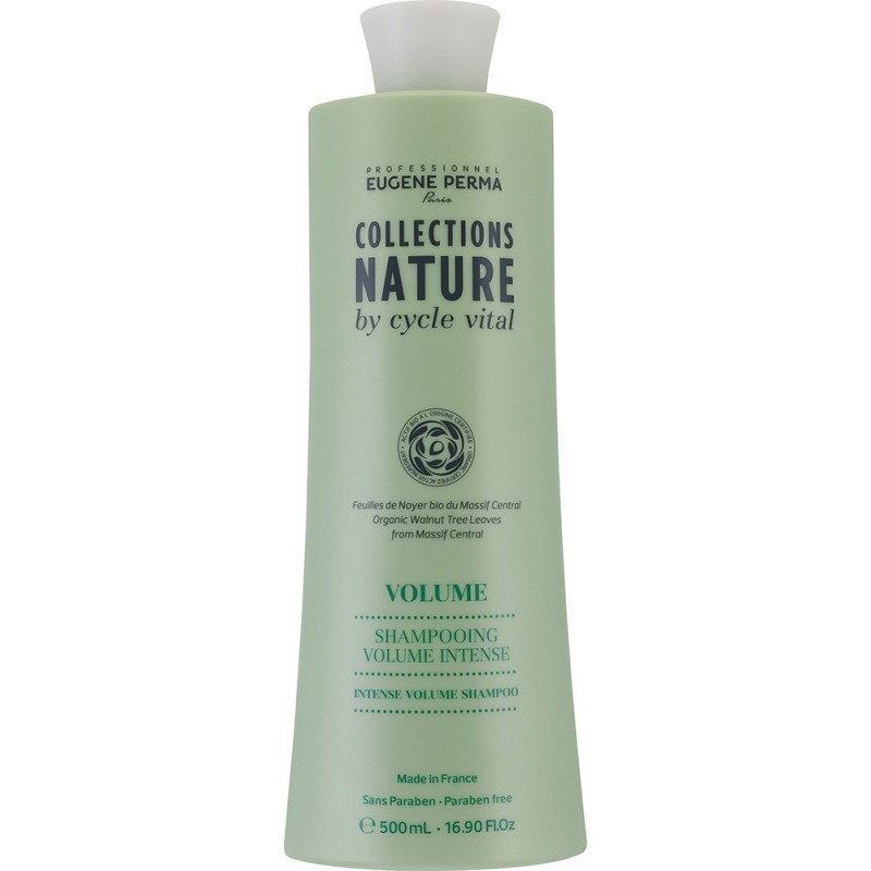 Eugene Perma Cycle Vital Nature Shampooing Volume Intense - Шампунь для объёма волос 250 мл21033006 Eugene Perma Cycle Vital Nature Shampooing Volume Intense - Шампунь для объёма волос 250 мл21033006Шампунь для объема волос Shampooing Volume Intense Nature by Cycle Vital Eugene Perma Придает плотность и объем тонким волосам, оставляя их лекгими и подвижными. Экстракт листа грецкого ореха. Грецкий орех обладает одной из самых крепких структур древесины среди лиственных пород деревьев, возраст которых может достигать 300 лет! Его листья ценятся за свои омолаживающие и восстанавливающие свойства и используются в медицине уже более 1000 лет.
