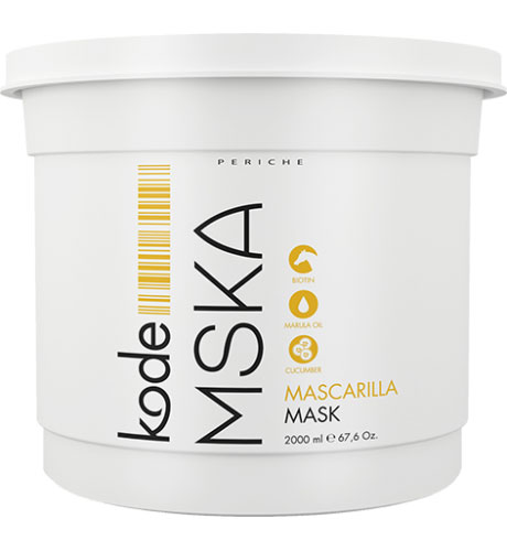 Periche Kode MSKA - Маска для волос с биотином 2000 мл655597 Periche Kode MSKA - Маска для волос с биотином 2000 мл655597Маска Periche Kode MSKA mask, основным действующим веществом которой является биотин, оказывает прекрасный лечебный эффект. Применение маски дарит эффект Hair Spa. При условии постоянного применение косметического продукта, происходит восстановление структуры волоса. Они приобретают гладкость по всей длине, благодаря тому, что заполняются пустоты между кератиновыми чешуйками. Волосам возвращается природный блеск и шелковистость.