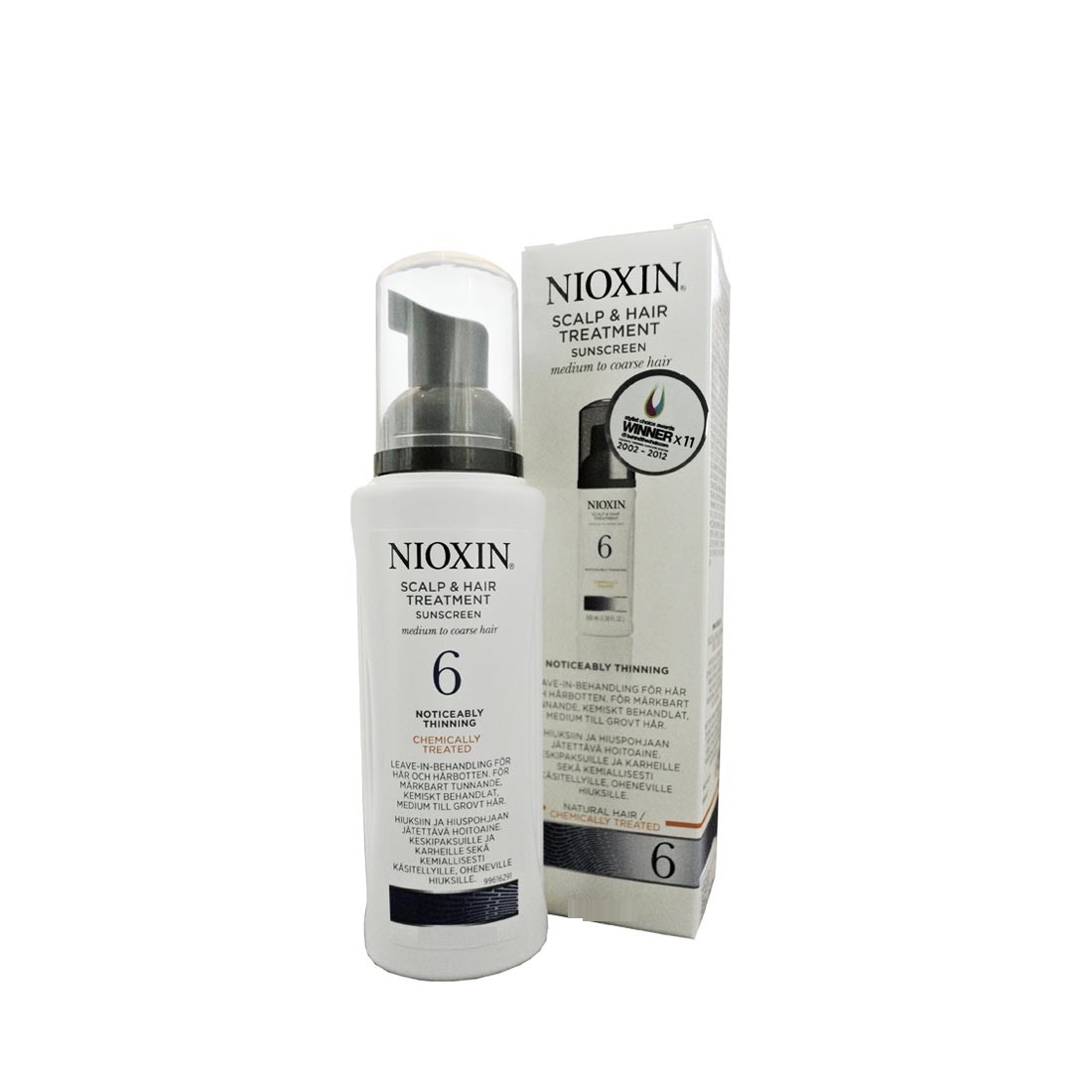 Nioxin Scalp Treatment System 6 - Питательная маска (Система 6) 200 мл81543667/7701 Nioxin Scalp Treatment System 6 - Питательная маска (Система 6) 200 мл81543667/7701Питательная маска от Ниоксин из системы 6 предназначена для жестких заметно редеющих волос, как натуральных, так и химически обработанных. Средство мягко питает и увлажняет волосы, а также нейтрализует дегидротестостерон. После применения питательной маски от Nioxin волосы становятся эластичными и гладкими, сильными и блестящими, красивыми и здоровыми.