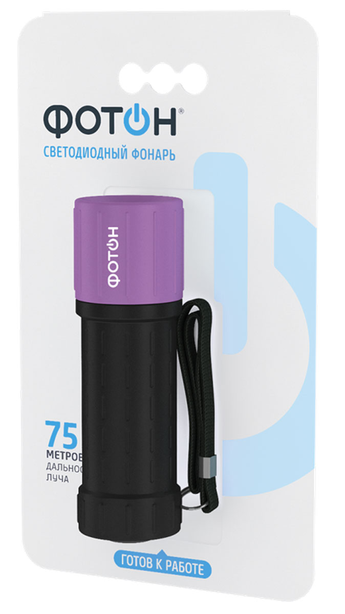Фонарь резино-пластиковый Фотон MR-800 (3хААА)/ассорти22618 Фонарь резино-пластиковый Фотон MR-800 (3хААА)/ассорти22618Материал корпуса - резинопластик Источник света – 1W светодиод Питание - 3хLR03 (AAA), контейне Выключатель - кнопочный, торцевой, резиновая кнопка