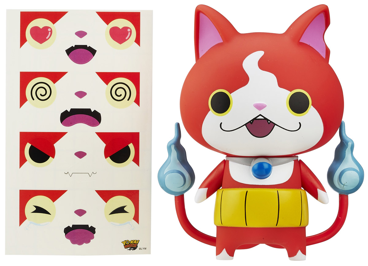 Yokai Watch Фигурка JibanyanB6047EQ0_ красный, белый Yokai Watch Фигурка JibanyanB6047EQ0_ красный, белыйВ мире Yo-kai у персонажей иногда случаются дни, когда все идет не так. Они теряют ключи. У них спадают штаны. Несомненно, во всем этом виноваты Yo-kai. Они находятся повсюду, каждый день отвлекая и доставляя неудобства окружающим. Их не может видеть никто, кроме тех персонажей, которые подружились с ними. Любимое занятие Jibanyan - лежать на кровати и лакомиться шоколадными батончиками. А если он встает с кровати, то любит отрабатывать боевые приемы на проезжающих мимо грузовиках - и тогда им не поздоровится! Голова фигурки поворачивается, руки поднимаются. В комплекте с фигуркой идет наклейка с 4 различными выражениями мордочки. Наклейки-глаза светятся в темноте. Заведите дома забавных персонажей из мультсериала Yo-kai Watch!