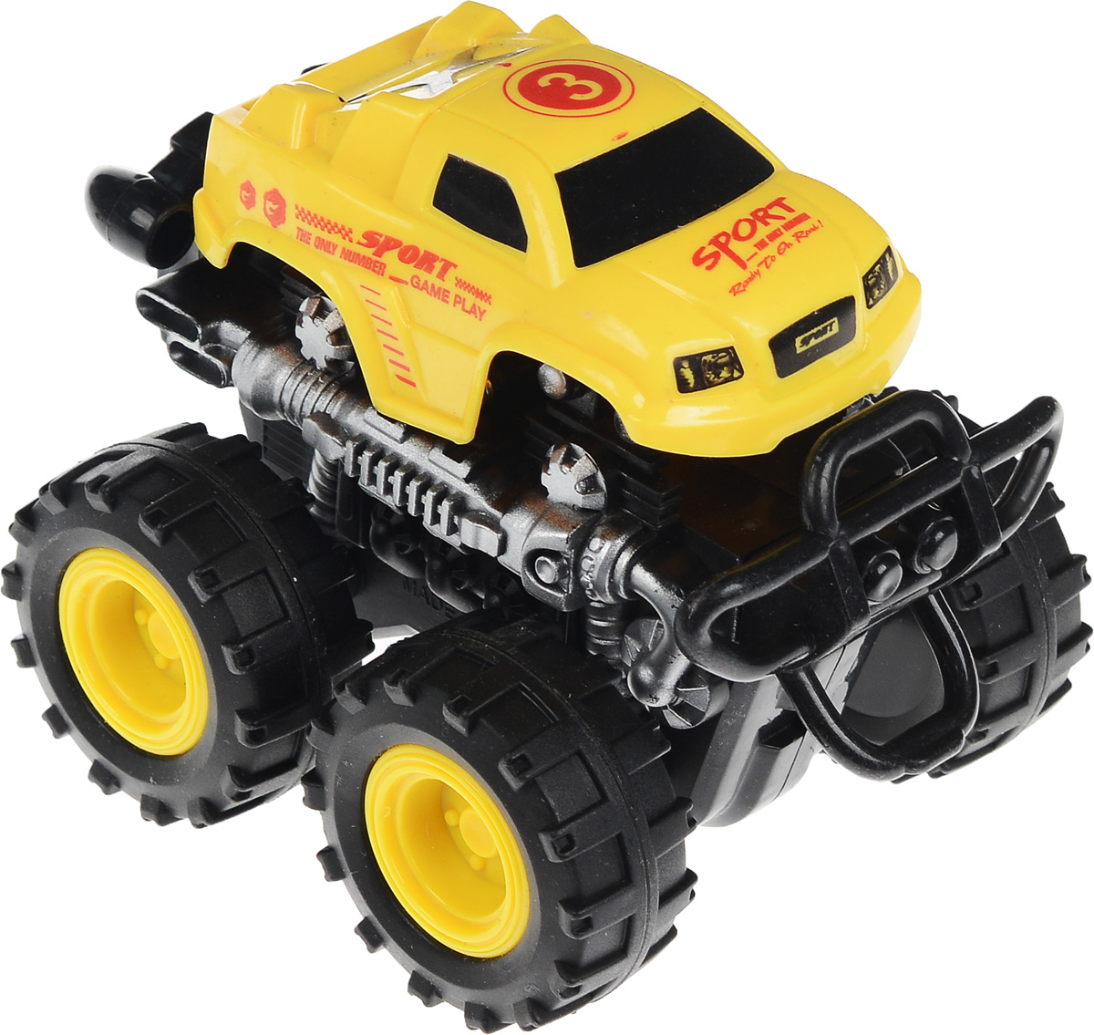 Big Motors Машинка инерционная 4 WD цвет желтый №3806B_желтый №3 Big Motors Машинка инерционная 4 WD цвет желтый №3806B_желтый №3Инерционная машинка Big Motors 4WD станет любимой игрушкой вашего малыша. Игрушка представляет собой внедорожник с большими ребристыми колесами. Машинка оснащена инерционным механизмом. Достаточно немного подтолкнуть машинку вперед или назад, а затем отпустить, и она сама поедет в ту же сторону. Ваш ребенок будет часами играть с этой машинкой, придумывая различные истории. Порадуйте его таким замечательным подарком!