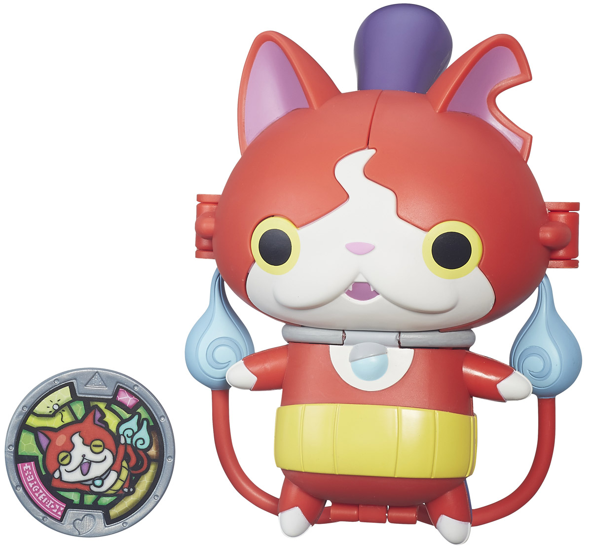 Yo-kai Watch Фигурка меняющаяся Jibanyan с медальюB5947_В5946 Yo-kai Watch Фигурка меняющаяся Jibanyan с медальюB5947_В5946В мире Yo-kai у персонажей иногда случаются дни, когда все идет не так. Они теряют ключи. У них спадают штаны. Несомненно, во всем этом виноваты Yo-kai. Они находятся повсюду, каждый день отвлекая и доставляя неудобства окружающим. Их не может видеть никто, кроме тех персонажей, которые подружились с ними. Любимое занятие Jibanyan - лежать на кровати и лакомиться шоколадными батончиками. А если он встает с кровати, то любит отрабатывать боевые приемы на проезжающих мимо грузовиках - и тогда им не поздоровится! Фигурка функциональная, она может трансформироваться в Baddinyan. Заведите дома забавных персонажей из мультсериала Yo-kai Watch. К каждой фигурке прилагается медаль. Играть с любой Yo-kai-медалью можно тремя способами. 1. Можно вызвать персонажа Yo-kai, вставив медаль в игрушечные часы Yo-kai Watch (приобретаются отдельно), и тогда вы услышите имя персонажа и другие звуки. Большинство медалей также могут воспроизводить песню своего клана. ...