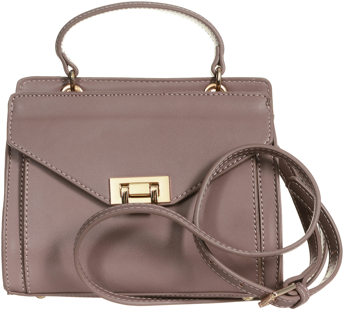 Сумка женская David Jones, цвет: тауп. 5212-15212-1 TAUPE Сумка женская David Jones, цвет: тауп. 5212-15212-1 TAUPEСтильная женская сумка David Jones изготовлена из искусственной кожи. Изделие имеет одно основное отделение, которое застегивается на застежку-молнию. Внутри изделия расположены накладной открытый карман и прорезной карман на застежке-молнии. Снаружи, на передней стенке находится накладной карман, закрывающийся на клапан с металлическим фиксатором. Сумка оснащена одной удобной ручкой. В комплект входит съемный регулируемый плечевой ремень. Основание изделия защищено от повреждений металлическими ножками. Роскошная сумка внесет элегантные нотки в ваш образ и подчеркнет ваше отменное чувство стиля.