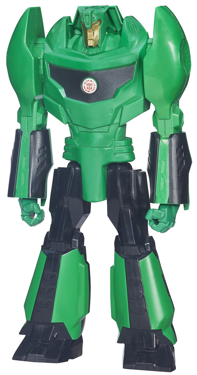 Transformers Трансформер GrimlockB0760_B4677 Transformers Трансформер GrimlockB0760_B4677Гримлок - самый сильный из всех Диноботов, и к тому же на редкость высокомерный. Хладнокровен и безжалостен к врагам, но и друзей у него нет (Диноботы, конечно, не в счет). Он свысока смотрит на всех, кого считает слабее себя, вне зависимости от того, люди это или трансформеры. Однако при всех минусах в характере и поведении, Гримлок, несомненно, доблестный воин, который невольно вызывает уважение как у автоботов, так и десептиконов. Трансформер Grimlock обязательно понравится любому маленькому поклоннику знаменитого мультсериала! Игрушка выполнена из прочного пластика. Руки и ноги робота подвижны. Робот не трансформируется в машинку, его главная особенность заключается в том, что на груди робота расположен QR-код. Отсканировав код, вы получите множество дополнительных функций и вариантов игры в бесплатном приложении Hasbro Robots in Disguise для смартфонов и планшетов. Ребенок с удовольствием будет играть с фигуркой, придумывая различные истории....