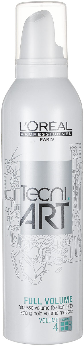 LOreal Professionnel Tecni. art Volume Мусс для объема тонких волос (фикс.4) 250 млE0631687 LOreal Professionnel Tecni. art Volume Мусс для объема тонких волос (фикс.4) 250 млE0631687Мусс Фулл Волюм придает пышный объем волосам любого типа и любой степени ухоженности (даже очень тонким и непослушным). В состав этого средства входят анионный и катионный полимеры, отвечающие за объем прически. При использовании мусса волосы не склеиваются и не утяжеляются. Фулл Волюм способен надежно фиксировать и надолго удерживать форму прически при любых погодных условиях.
