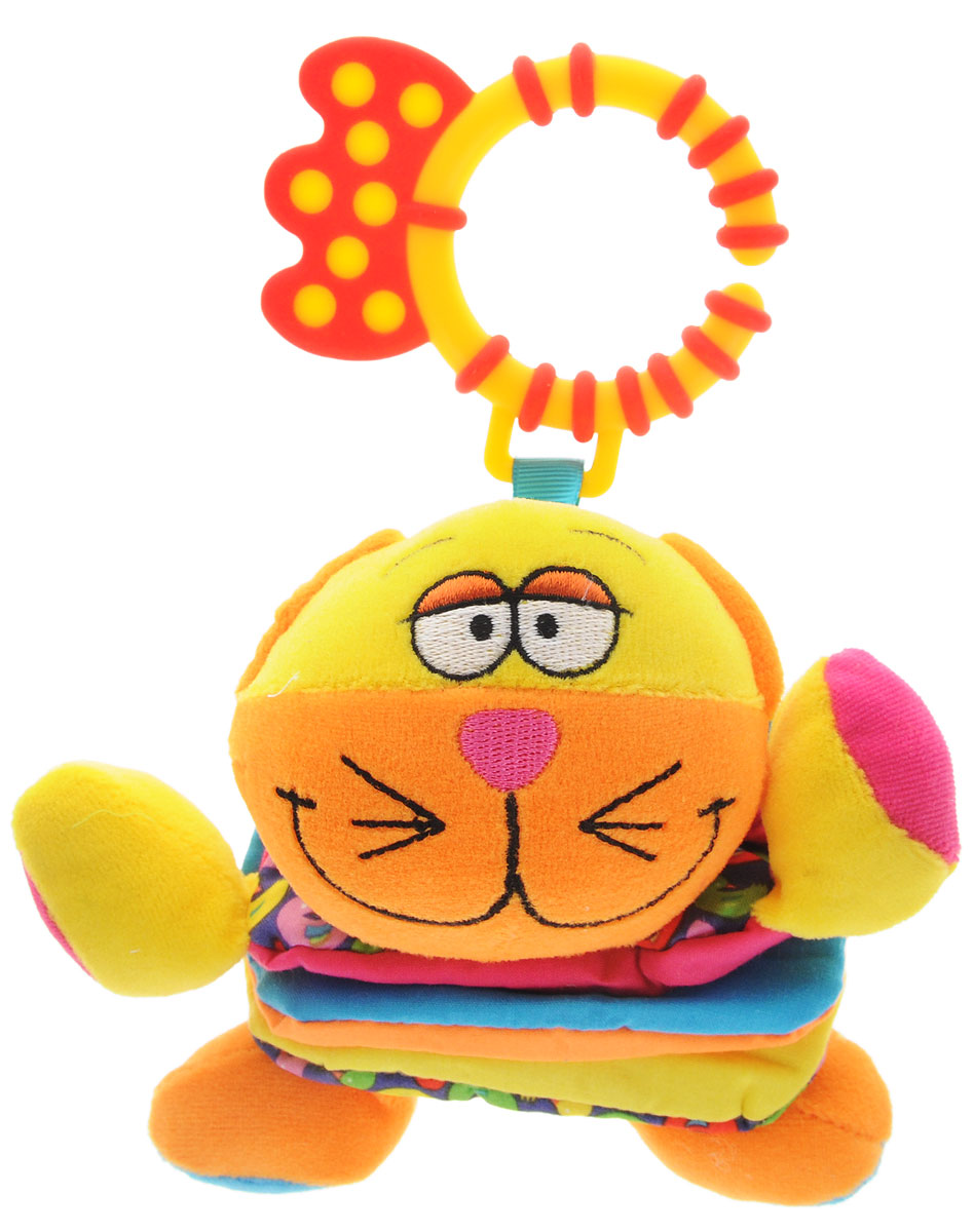 Bondibon Игрушка-подвеска КотВВ1301_кот Bondibon Игрушка-подвеска КотВВ1301_котМягкая развивающая игрушка Кот изготовлена из ярких тканей разных цветов и разной фактуры. Как же весело и интересно ее рассматривать! Но держать ее в маленьких ручках еще интереснее, ведь она таит в себе столько приятных сюрпризов и удивительных открытий! Изделие представляет собой мягкую гармошку. Игрушку можно растянуть, после чего она самостоятельно сожмется обратно, забавно вибрируя и мяукая. Котика можно использовать в качестве подвески над кроваткой или коляской. Яркая игрушка формирует тактильные ощущения, восприятие звуков, цветов и форм. В процессе игры развивается мелкая моторика и воображение вашего ребенка.