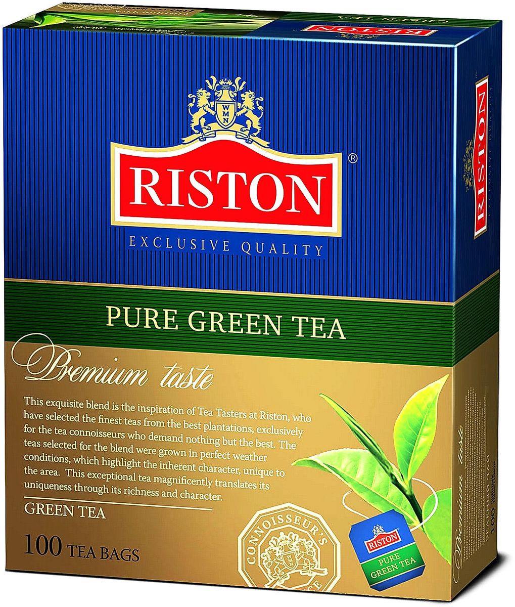 Riston Green зеленый чай в пакетиках, 100 шт4792156005478 Riston Green зеленый чай в пакетиках, 100 шт4792156005478Зеленый чай Riston высшей категории с насыщенным терпким вкусом и изысканным ароматом. Мягкий золотистый настой напитка помогает расслабиться и почувствовать отдохновение после длинного насыщенного дня.
