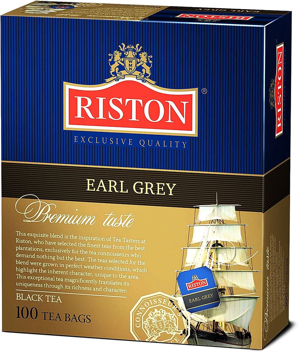 Riston Эрл грей черный чай в пакетиках, 100 шт4792156006215 Riston Эрл грей черный чай в пакетиках, 100 шт4792156006215Riston Эрл грей - крепкий настой черного чая с горных плантаций Димбулы (Цейлон) с необычайно ярким характерным ароматом бергамота и насыщенным цитрусовым послевкусием наполняет удивительной жизненной энергией в течение дня.