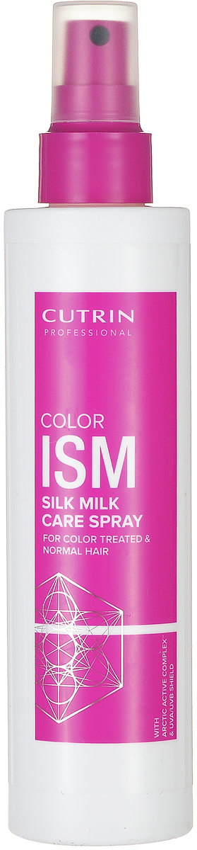 Cutrin Двухфазный спрей-кондиционер для окрашенных волос Colorism Silk-Milk Spray, 200 мл12625 Cutrin Двухфазный спрей-кондиционер для окрашенных волос Colorism Silk-Milk Spray, 200 мл12625Cutrin COLORISM обеспечивает яркость и насыщенность цвета окрашенных волос с помощью комплекса ColorComplexTM: Система тройной защиты цвета поддерживает глубину и насыщенность цвета окрашенных волос с помощью комбинации антиоксидантов, УФ-фильтра и ухаживающих катионовых агентов. Шелковый протеин (серицин) увлажняет волосы и кожу головы, оказывает укрепляющее воздействие на структуру волос, придает потрясающий объемный блеск. Масло семян шиповника (жирные кислоты Омега-3, Омега-6) обеспечивает питание и уход для окрашенных волос, а также защищает их цвет от потускнения. Масло авокадо, глицерин и пантенол оказывают ухаживающий эффект не только на волосы, но и на кожу головы.