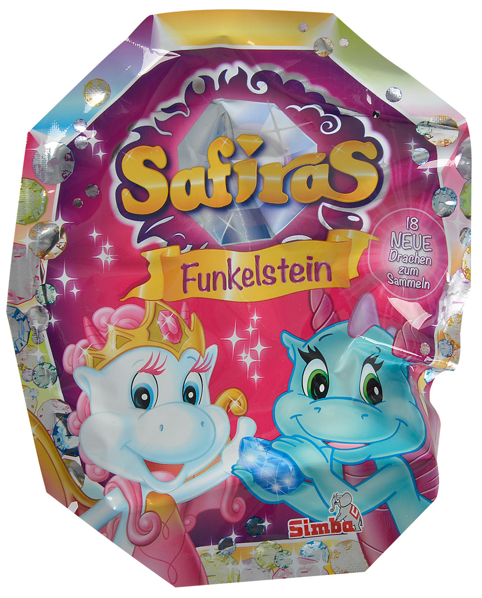 Simba Фигурка Дракончик Safiras c волшебным камнем5952150 Simba Фигурка Дракончик Safiras c волшебным камнем5952150Дракончик Safiras - это игрушка-сюрприз. Фигурка маленького дракона изготовлена из флокированного пластика и на ощупь немного напоминает бархат. Серия флоковых игрушек Safiras - это волшебный мир драконов сказочной страны Теракона. Это захватывающая история дружбы, взаимовыручки, приключений и, конечно, волшебства. В серии 18 драконов, которые разделены на 4 стихии (земля, вода, огонь, воздух), плюс отрицательный герой Драки. Он снова и снова пытается украсть чей-нибудь драгоценный камень, но действует так неловко и неуклюже, что остальные драконы не могут на него злиться, они даже сочувствуют ему. Фигурки упакованы в закрытые непрозрачные пакетики. Каждый дракончик является сюрпризом, поэтому выбрать конкретного персонажа нельзя. Вы получаете фигурку дракончика в непрозрачном запаянном пакетике, и не узнаете, какой дракончик внутри, пока не откроете пакетик. К каждой игрушке прилагается карточка с описанием.