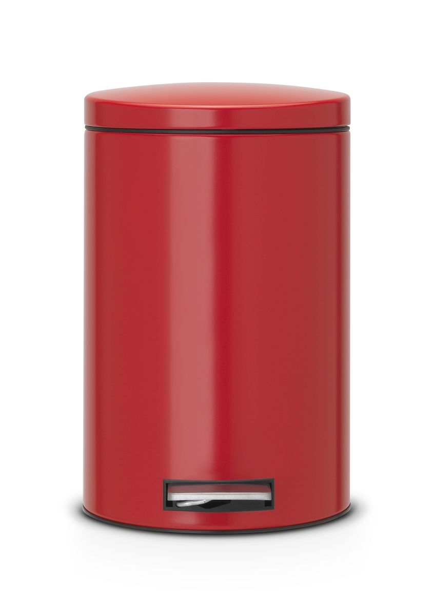 Ведро для мусора с педалью Brabantia 12л Silent, цвет: красный483721 Ведро для мусора с педалью Brabantia 12л Silent, цвет: красный483721Педальный бак Brabantia на 12 л поистине универсален и идеально подходит для использования на кухне или в гостиной. Достаточно большой для того, чтобы вместить весь мусор, при этом достаточно компактный для того, чтобы аккуратно разместиться под рабочим столом. Механизм MotionControl обеспечивает мягкое действие педали и бесшумное открывание крышки; Удобный в использовании - при открывании вручную крышка фиксируется в открытом положении, закрывается нажатием педали; Надежный педальный механизм, высококачественные коррозионно-стойкие материалы; Удобная очистка - прочное съемное внутреннее пластиковое ведро; Предохранение пола от повреждений - пластиковое защитное основание; Всегда опрятный вид - идеально подходящие по размеру мешки для мусора с завязками (размер C); 10-летняя гарантия Brabantia.