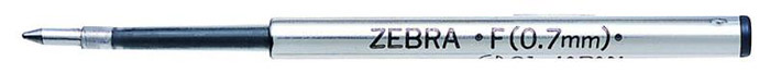 Zebra Стержень для шариковых ручек F черный310 106010 Zebra Стержень для шариковых ручек F черный310 106010Поддерживаемые модели ручек: F301, F301 Ultra, F301 Compact, F701, ZEBRA 710, SLIDE, AIRFIT 500, Mini 300 Толщина пишущего узла: 0.7 мм Длина письма: 1100-1250 м