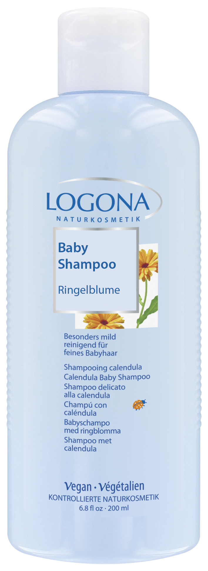 Logona Шампунь для младенцев с календулой 200 мл00193 Logona Шампунь для младенцев с календулой 200 мл00193Шампунь с календулой для младенцев с мягкими моющими субстанциями растительного происхождения особенно бережно очищает тонкие детские волосы и не щиплет глазки. Экстракт календулы и ромашки благотворно влияет на кожу, снимает воспаление, успокаивает ее. Благодаря природному бетаину волосы малыша легко расчесываются. Клинически проверен. Не содержит синтетических красителей, ароматизаторов и консервантов.