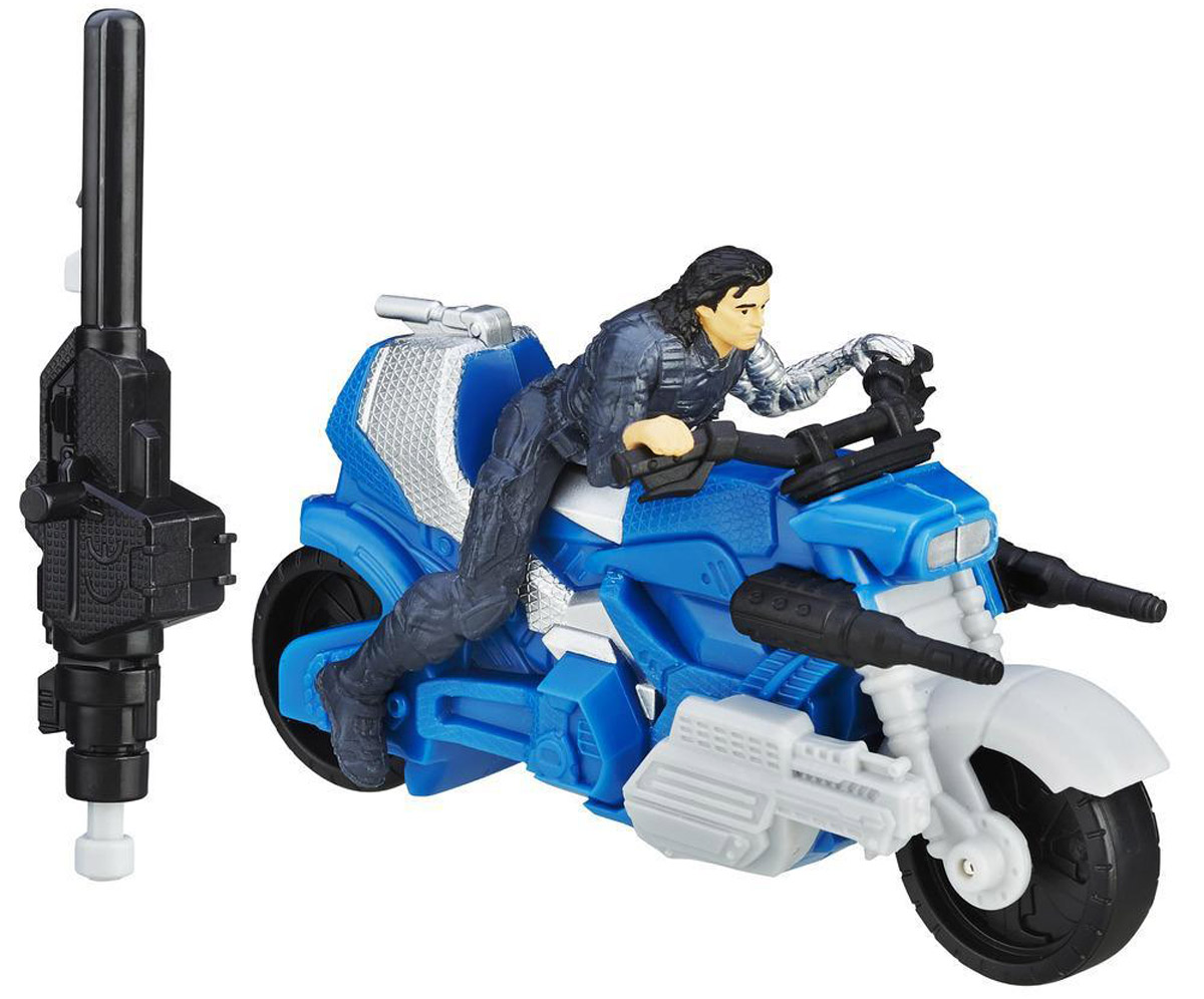 Avengers Боевой мотоцикл Winter Soldier с фигуркойB5769EU4_B6769 Avengers Боевой мотоцикл Winter Soldier с фигуркойB5769EU4_B6769Боевой мотоцикл Мстителей Marvel Winter Soldier порадует любого поклонника знаменитой вселенной Marvel. В комплекте с мотоциклом фигурка Зимнего солдата и пусковое устройство. Для придания мотоциклу ускорения необходимо присоединить пусковое устройство к мотоциклу и нажать на кнопку - он быстро поедет вперед. Игрушки Marvel понравятся как детям, так и взрослым коллекционерам, они станут отличным сувениром или займут достойное место в коллекции любого поклонника комиксов Marvel.