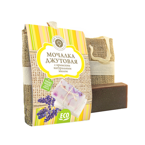Мануфактура Дом природы Джутовая мочалка + мыло Винное, 80 г4640017810306 Мануфактура Дом природы Джутовая мочалка + мыло Винное, 80 г4640017810306Джутовая мочалка и изысканное крымское натуральное мыло, которое содержит сухое красное вино, известное сильным антиоксидантным действием. Масло виноградных косточек и экстракт красного винограда прекрасно ухаживают за чувствительной кожей
