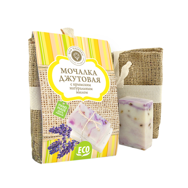 Мануфактура Дом природы Джутовая мочалка + мыло Лаванда, 80 г4640017810320 Мануфактура Дом природы Джутовая мочалка + мыло Лаванда, 80 г4640017810320Джутовая мочалка и крымское натуральное мыло с превосходным ароматом горной лаванды. Экстракт лаванды и душистые воды восстанавливают и освежают кожу любого типа