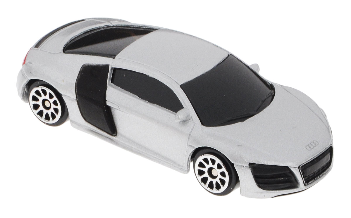 Uni-Fortune Toys Модель автомобиля Audi R8 V10 цвет серебристый344996S_серебристый Uni-Fortune Toys Модель автомобиля Audi R8 V10 цвет серебристый344996S_серебристыйМодель автомобиля Uni-Fortune Toys Audi R8 V10 - отличный подарок как ребенку, так и взрослому коллекционеру. Благодаря броской внешности, а также великолепной точности, с которой создатели этой модели масштабом 1:64 передали внешний вид настоящего автомобиля, модель станет подлинным украшением любой коллекции авто. Машина будет долго служить своему владельцу благодаря металлическому корпусу с элементами из пластика. Колеса машинки имеют свободный ход. Модель автомобиля обязательно понравится вашему ребенку и станет достойным экспонатом любой коллекции.