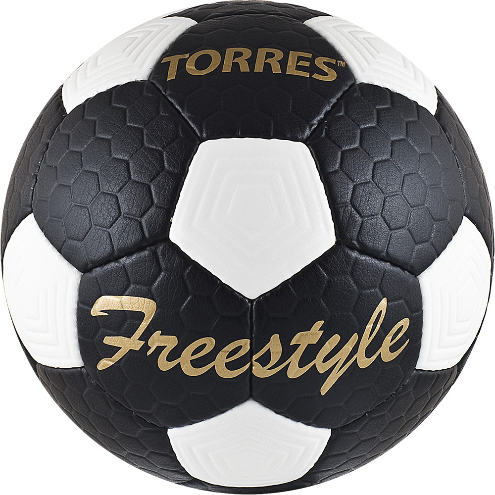 Мяч футбольный Torres Free Style. Размер 528259519 Мяч футбольный Torres Free Style. Размер 528259519Основные характеристики Тип: футбольный Размер: 5 Окружность: 68-70см Количество панелей: 32 Количество подкладочных слоев: 4 Вес: 410-450гр Материалы камеры: латексная Материал покрышки: матовый полиуретан Тип соединения панелей: ручная сшивка Цвет основной: черный Цвет дополнительный: белый, золотой Вид применения: тренировочный уровень игры в футбол Подходит для игры на любых поверхностях в любых погодных условиях (при соблюдении условий эксплуатации и ухода) Страна-производитель: Пакистан Упаковка: полиэтиленовый пакет (поставляется в сдутом виде) Классический черно-белый футбольный мяч с панелями из рифленой синтетической кожи, устойчивой к трению и износу.