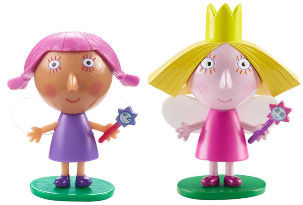 Ben&Holly Набор фигурок Холли и Вайолет30972 Ben&Holly Набор фигурок Холли и Вайолет30972Специально для маленьких поклонников мультфильма Волшебное королевство Бена и Холли создан набор Холли и Вайолет. С фигурками забавных героев ваш малыш будет обыгрывать удивительные истории об их приключениях, весело проводя время и развивая воображение, речевые навыки, словарный запас и координацию движений. Игрушки выполнены из качественного безопасного пластика. Ножки, ручки и голова у фигурок подвижны, а сзади каждой фигурки прикреплены прозрачные крылышки. Чтобы игра была увлекательней, вы можете приобрести другие игрушки из серии Бен и Холли.