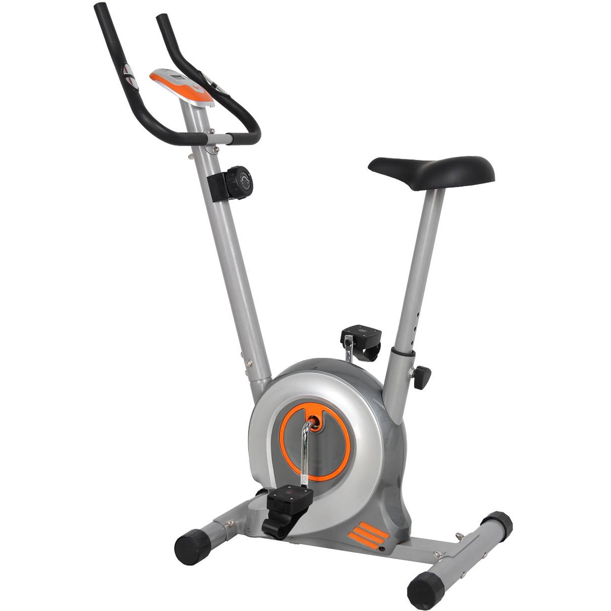 Велотренажер Sport Elit SE-245028264016 Велотренажер Sport Elit SE-245028264016Велотренажер SE-2450 Артикул: SE-2450 Инновационная магнитная 8-уровневая система нагрузки с ультралёгким 2 кг. маховиком. Компьютер: время тренировки, скорость, дистанция, потраченные калории, пульс. Максимальный вес пользователя: 100 кг Габариты: 82х45х115 см. Вес: 14,5 кг. Велотренажер Sport Elit SE-2450 станет полноценной заменой велосипедным прогулкам и поможет Вам ежедневно поддерживать себя в хорошей физической форме. Плавность хода педалей создает магнитная система нагрузки. Также благодаря данной технологии достигается практически бесшумная работа тренажера. Прочность конструкции и рабочих узлов позволяет заниматься на велотренажере людям любой комплекции. Максимальный вес пользователя может составлять 100 килограммов. Встроенный компьютер ведет постоянный мониторинг тренировки и отображает полученные данные на дисплей. Так, на экране Вы увидите свою текущую скорость езды, пройденную дистанцию, расход энергии и пульс. Регулируемое сиденье и изменяемый угол наклона руля...