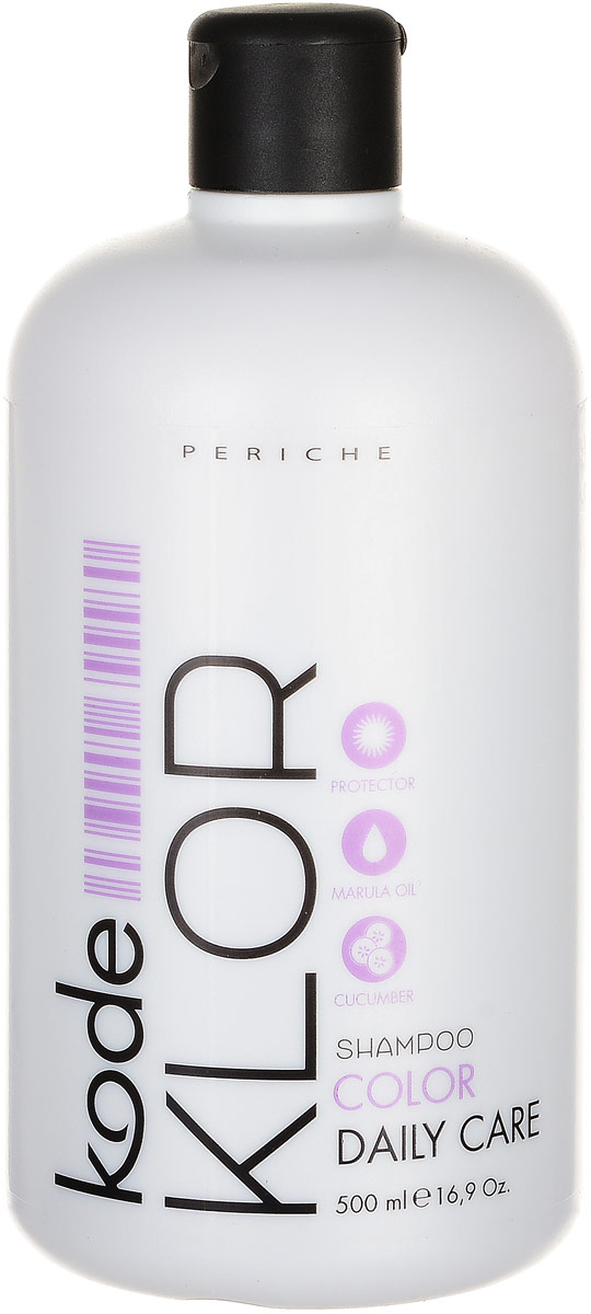 Periche Kode KLOR Shampoo DaИзраильy Care - Шампунь для окрашенных волос 500 мл655580 Periche Kode KLOR Shampoo DaИзраильy Care - Шампунь для окрашенных волос 500 мл655580Шампунь Periche Kode KLOR shampoo daily care, предназначенный для ухода за окрашенными волосами, благодаря совершенно инновационной формуле показывает великолепные результаты. Он помогает в решении многих проблем окрашенных волос, в частности возвращает им природную мягкость. В эксклюзивную формулу средства включено множество витаминов, а также особые УФ-фильтры, содержащие в своем составе масло макадамии. Масло содержит в себе множество различных жирных кислот, витаминов из группы В и Е, а также такие микроэлементы, как медь и цинк, весьма полезных для наших волос. Благодаря его присутствию в составе формулы шампуня волосы приобретают мягкость, становятся более гладкими по всей длине и послушными. Происходит насыщение волоса всеми необходимыми для его нормального роста витаминами, а также микроэлементами, что возвращает шевелюре природный блеск и сияние. Масло макадамии прекрасно устраняет сухость, а также ломкость волос, кроме этого служит отличным средством профилактики при...