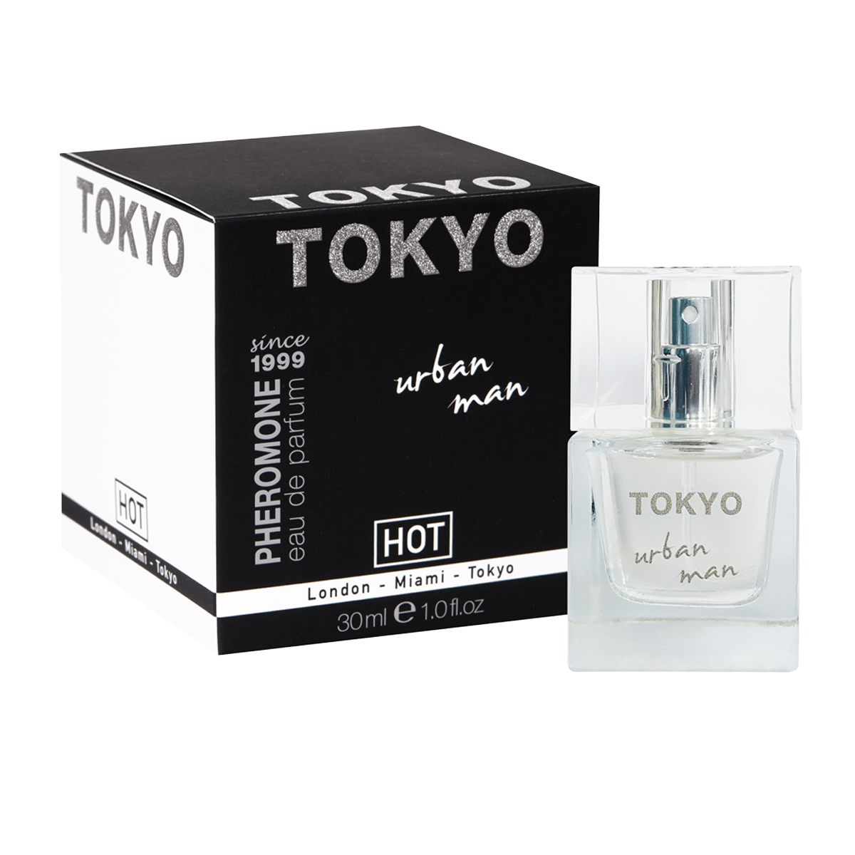Hot Мужские духи с феромонами Tokyo urban 30 мл55103 Hot Мужские духи с феромонами Tokyo urban 30 мл55103Базовые ноты ритмичного Токио – лимон и бергамот. Однако истинный токийский дрифт дадут почувствовать мирра, пряная гвоздика и нотки черешни.