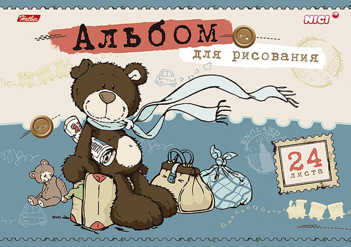 Hatber Альбом для рисования Любимые мишки 1521724А4В_15217 Hatber Альбом для рисования Любимые мишки 1521724А4В_15217Альбом для рисования Hatber из серии Любимые мишки непременно порадует маленького художника и вдохновит его на творчество. Альбом изготовлен из белоснежной бумаги с яркой обложкой из плотного картона, оформленной изображением милого медвежонка. В альбоме 24 листа. Способ крепления - металлические скрепки. Высокое качество бумаги позволяет рисовать в альбоме карандашами, фломастерами, акварельными и гуашевыми красками. Занимаясь изобразительным творчеством, ребенок тренирует мелкую моторику рук, становится более усидчивым и спокойным.