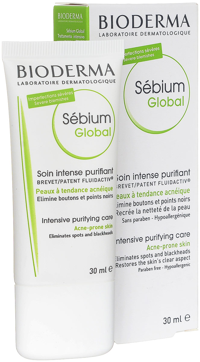 Bioderma Sebium Глобаль Интенсивный оздоравливающий уход, 30 мл028654B Bioderma Sebium Глобаль Интенсивный оздоравливающий уход, 30 мл028654BСпособствует удалению воспалительных элементов и камедонов. Инновация лаборатории Bioderma, Sebium Глобаль биологически воздейтвует на все причины и последствия выраженных дефектов кожи. Патент флюидактив нового поколения содержит бакухиол, который нормализует количество и качество кожного сала, что предупреждает появление воспаления. Эфиры АНА делают кожу чистой, удаляя воспалительные элементы и камедоны. Глюконат цинка в сочетании с эноксолоном успокаивают и устраняют покраснение.