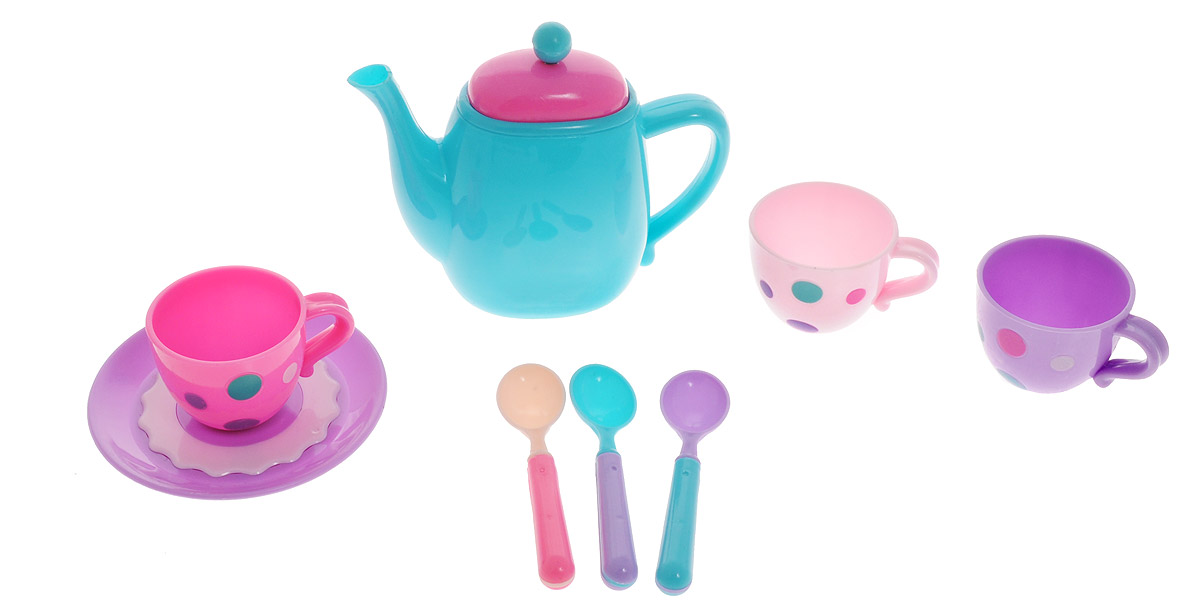 ABtoys Игровой набор Кофейный сервизPT-00367_чайник бирюзовый ABtoys Игровой набор Кофейный сервизPT-00367_чайник бирюзовыйСамое время пригласить друзей на кофе! Игрушечный кофейный сервиз ABtoys - это идеальный набор для приятной беседы! В набор входят чайник, 3 чашки, 3 ложки и тарелка. Этот набор для сюжетно-ролевой игры поможет девочкам развивать воображение и навыки общения, обмениваться знаниями и осваивать правила этикета. Набор изготовлен из безопасного и качественного материала. Игрушечный кофейный сервиз ABtoys - отличный способ научить девочку с детства быть хозяйкой в доме.
