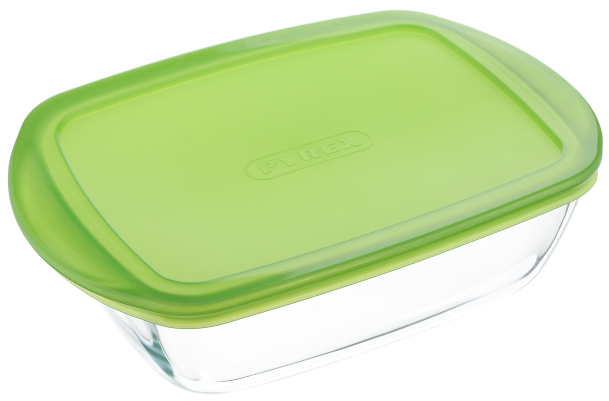 Форма для запекания Pyrex Cook & Store, прямоугольная, с крышкой, цвет: прозрачный, зеленый, 23 x 15 x 6,5 см215P000/5046 Форма для запекания Pyrex Cook & Store, прямоугольная, с крышкой, цвет: прозрачный, зеленый, 23 x 15 x 6,5 см215P000/5046Форма для запекания Pyrex Cook & Store предназначена для запекания различных блюд в духовке и с помощью СВЧ. Благодаря приятному и легкому дизайну, содержимое может подаваться на стол в этой же посуде, не требуя перекладывания. За счет многофункциональности и удобной крышки из гибкого пластика, при необходимости, форма применяется в качестве контейнера для хранения различных продуктов, а также возможно хранение приготовленной в них пищи в холодильнике. Форма изготовлена из из жаропрочного боросиликатного стекла, особенностью которого является его экологичность и гигиеничность. Устойчиво к резким перепадам температуры. Можно использовать в СВЧ. Можно мыть в посудомоечной машине. Устойчива к царапанию, не впитывает запахи, не меняет цвет. Размер формы: 23 х 15 х 6,5 см.