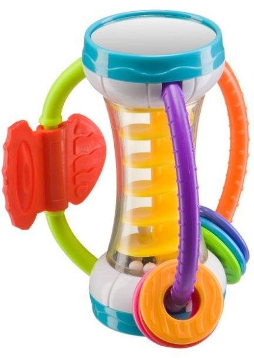Happy Baby Погремушка Spiralium330309 Happy Baby Погремушка Spiralium330309Игрушка-погремушка SPIRALIUM - замечательная находка для вашего малыша! Внешний вид игрушки притягивает и завораживает внимание ребёнка, так и хочется взять её в ручки, чтобы изучить со всех сторон. Многофункциональность игрушки СПИРАЛИУМ позволяет использовать её на разных этапах развития крохи. Внутри прозрачного корпуса погремушки находится спираль, по которой перекатываются разноцветные бусинки. Малыш с удовольствием наблюдает за ними, тем самым развивая зрительно-моторную координацию. Удобные ручки-дужки с ребристой поверхностью развивают тактильные ощущения крохи. На ручках игрушки располагаются прорезыватели для зубок с разной рельефной поверхностью, которые идеально подойдут для массажа десен, усиливая циркуляцию крови. Состав: АБС пластик, полипропилен, этиленвинилацетат Предназначено для детей от 3 месяцев. Уход: перед первым и после каждого последующего использования рекомендуется протирать изделие влажной тряпочкой. Не используйте для очистки едкие моющие...
