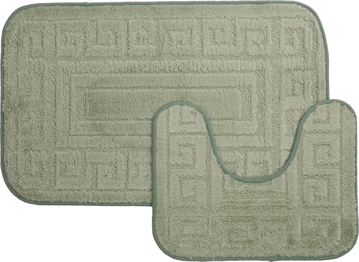 Набор ковриков для ванной MAC Carpet Рома. Версаче, цвет: светло-зеленый, 50 х 80 см, 50 х 40 см, 2 шт21860 Набор ковриков для ванной MAC Carpet Рома. Версаче, цвет: светло-зеленый, 50 х 80 см, 50 х 40 см, 2 шт21860Набор MAC Carpet Рома. Версаче, выполненный из полипропилена, состоит из двух ковриков для ванной комнаты, один из которых имеет вырез под унитаз. Противоскользящее основание изготовлено из термопластичной резины. Коврики мягкие и приятные на ощупь, отлично впитывают влагу и быстро сохнут. Высокая износостойкость ковриков и стойкость цвета позволит вам наслаждаться покупкой долгие годы. Можно стирать вручную или в стиральной машине на деликатном режиме при температуре 30°С.