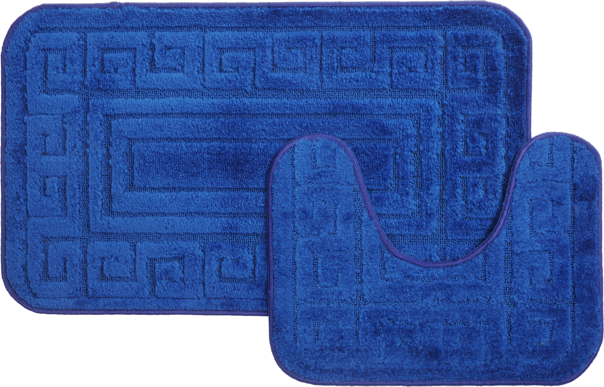 Набор ковриков для ванной MAC Carpet Рома. Версаче, цвет: темно-синий, 50 х 80 см, 50 х 40 см, 2 шт21872 Набор ковриков для ванной MAC Carpet Рома. Версаче, цвет: темно-синий, 50 х 80 см, 50 х 40 см, 2 шт21872Набор MAC Carpet Рома. Версаче, выполненный из полипропилена, состоит из двух ковриков для ванной комнаты, один из которых имеет вырез под унитаз. Противоскользящее основание изготовлено из термопластичной резины. Коврики мягкие и приятные на ощупь, отлично впитывают влагу и быстро сохнут. Высокая износостойкость ковриков и стойкость цвета позволит вам наслаждаться покупкой долгие годы. Можно стирать вручную или в стиральной машине на деликатном режиме при температуре 30°С.