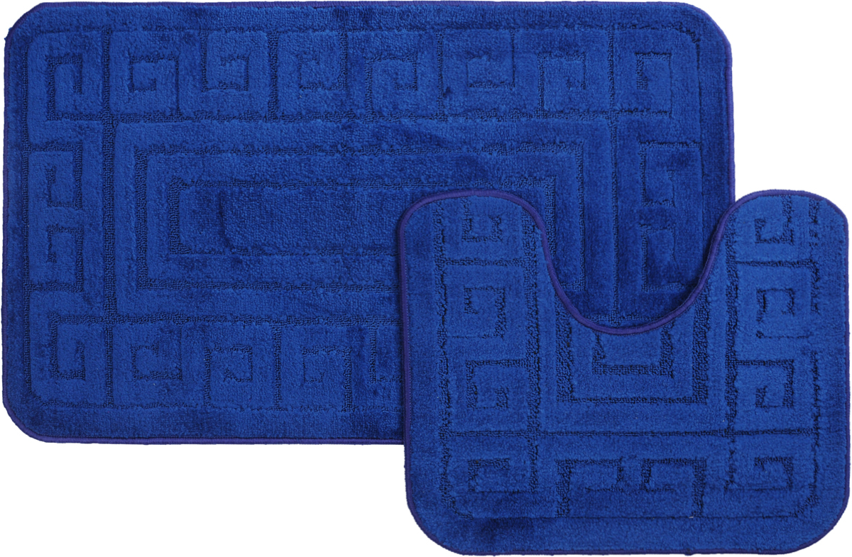 Набор ковриков для ванной MAC Carpet Рома. Версаче, цвет: темно-синий, 60 х 100 см, 50 х 60 см, 2 шт21871 Набор ковриков для ванной MAC Carpet Рома. Версаче, цвет: темно-синий, 60 х 100 см, 50 х 60 см, 2 шт21871Набор MAC Carpet Рома. Версаче, выполненный из полипропилена, состоит из двух ковриков для ванной комнаты, один из которых имеет вырез под унитаз. Противоскользящее основание изготовлено из термопластичной резины. Коврики мягкие и приятные на ощупь, отлично впитывают влагу и быстро сохнут. Высокая износостойкость ковриков и стойкость цвета позволит вам наслаждаться покупкой долгие годы. Можно стирать вручную или в стиральной машине на деликатном режиме при температуре 30°С.