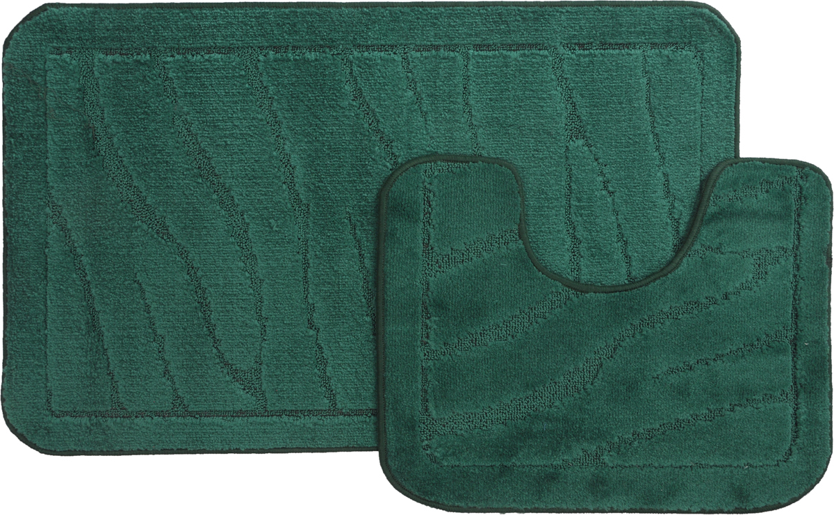 Набор ковриков для ванной MAC Carpet Рома. Линии, цвет: темно-зеленый, 60 х 100 см, 50 х 60 см, 2 шт21891 Набор ковриков для ванной MAC Carpet Рома. Линии, цвет: темно-зеленый, 60 х 100 см, 50 х 60 см, 2 шт21891Набор MAC Carpet Рома. Линии, выполненный из полипропилена, состоит из двух ковриков для ванной комнаты, один из которых имеет вырез под унитаз. Противоскользящее основание изготовлено из термопластичной резины. Коврики мягкие и приятные на ощупь, отлично впитывают влагу и быстро сохнут. Высокая износостойкость ковриков и стойкость цвета позволит вам наслаждаться покупкой долгие годы. Можно стирать вручную или в стиральной машине на деликатном режиме при температуре 30°С.