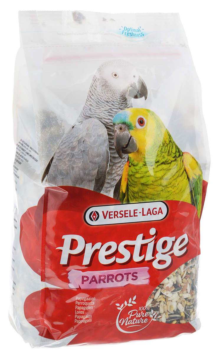 Корм для крупных попугаев Versele-Laga Prestige Parrots, 1 кг421795 Корм для крупных попугаев Versele-Laga Prestige Parrots, 1 кг421795Корм Versele-Laga Prestige Parrots - это традиционная полнорационная смесь для крупных попугаев. В состав данной высококачественной смеси входят разнообразные сбалансированные компоненты, особым образом подобранные в соответствии со специфическими пищевыми потребностями попугаев. Корм содержит семена, зерновые и орехи для оптимальной кондиции и пищеварения. Товар сертифицирован.