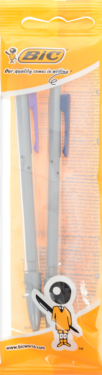 Bic Набор механических карандашей Matic 2 штB901773 Bic Набор механических карандашей Matic 2 штB901773Набор механических карандашей Bic Matic будет вашим незаменимым помощников в школе, офисе и дома. Благодаря выдвижному пишущему узлу карандаши не пачкаются. Прорезиненный грип исключает скольжение пальцев во время письма, обеспечивая комфорт. Специальный ластик для графита встроен в кнопку каждого карандаша. В комплекте 2 чернографитовых карандаша с ластиком и удобным цветным зажимом.
