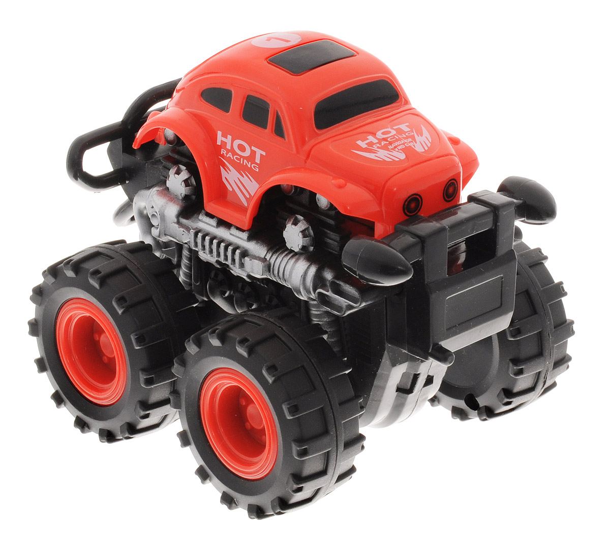 Big Motors Машинка инерционная 4WD цвет красный806B_красный Big Motors Машинка инерционная 4WD цвет красный806B_красныйИнерционная машинка Big Motors 4WD станет любимой игрушкой вашего малыша. Игрушка представляет собой внедорожник с огромными колесами. Машинка оснащена инерционным механизмом. Достаточно немного подтолкнуть машинку вперед или назад, а затем отпустить, и она сама поедет в ту же сторону. Ваш ребенок будет часами играть с этой машинкой, придумывая различные истории. Порадуйте его таким замечательным подарком!