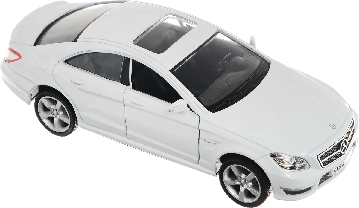 Рыжий Кот Модель автомобиля Mercedes-Benz CLS 63 AMG C218И-1231_белый Рыжий Кот Модель автомобиля Mercedes-Benz CLS 63 AMG C218И-1231_белыйМодель автомобиля Рыжий Кот Mercedes-Benz CLS 63 AMG C218 будет отличным подарком как ребенку, так и взрослому коллекционеру. Благодаря броской внешности, а также великолепной точности, с которой создатели этой модели масштабом 1:32 передали внешний вид настоящего автомобиля, машинка станет подлинным украшением любой коллекции авто. Машинка будет долго служить своему владельцу благодаря металлическому корпусу с элементами из пластика. Передние двери машины открываются. Прорезиненные шины обеспечивают отличное сцепление с любой поверхностью пола. Машинка оснащена инерционным механизмом: достаточно немного отвести машинку назад, а затем отпустить, и она быстро поедет вперед. Модель автомобиля Рыжий Кот Mercedes-Benz CLS 63 AMG C218 обязательно понравится вашему ребенку и станет достойным экспонатом любой коллекции.