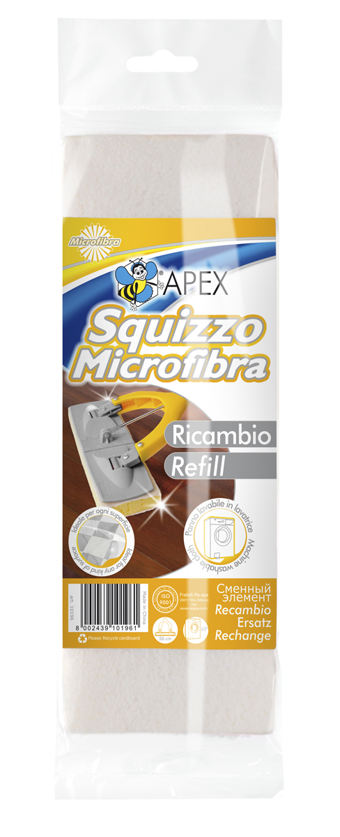 Сменный элемент для поломоя Squizzo10196-A Сменный элемент для поломоя Squizzo10196-AСменный элемент для поломоя Squizzo идеально подходит для очищения любого типа поверхностей. Требует меньше усилий при уборке, а также быстро высыхает после использования. Элемент можно стирать в стиральной машине. Характеристики: Материал: поролон, микрофибра. Размер рабочей поверхности: 27 см х 10 см х 4 см. Артикул: 10196-A.