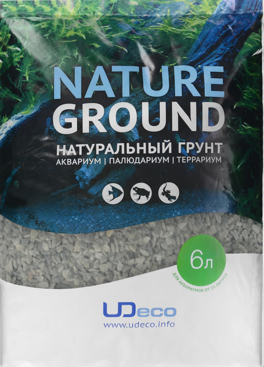 Грунт для аквариума UDeco Изумрудный гравий, натуральный, 4-6 мм, 6 лUDC420556 Грунт для аквариума UDeco Изумрудный гравий, натуральный, 4-6 мм, 6 лUDC420556Натуральный грунт UDeco Изумрудный гравий предназначен специально для оформления аквариумов, палюдариумов и террариумов. Изделие готово к применению. Грунт UDeco порадует начинающих любителей природы и самых придирчивых дизайнеров, стремящихся к созданию нового, оригинального. Такая декорация придутся по вкусу и обитателям аквариумов и террариумов, которые ещё больше приблизятся к природной среде обитания. Необходимое количество грунта рассчитывается по формуле: длина аквариума х ширина аквариума х толщина слоя грунта. Предназначен для аквариумов от 25 литров. Фракция: 4-6 мм. Объем: 6 л.