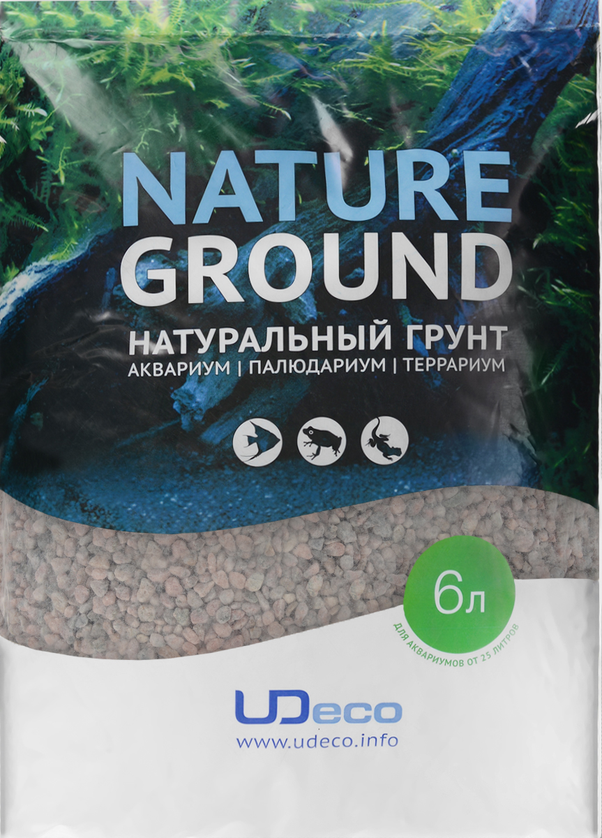 Грунт для аквариума UDeco Розовый гравий, натуральный, 6-8 мм, 6 лUDC410476 Грунт для аквариума UDeco Розовый гравий, натуральный, 6-8 мм, 6 лUDC410476Натуральный грунт UDeco Розовый гравий предназначен специально для оформления аквариумов, палюдариумов и террариумов. Изделие готово к применению. Грунт UDeco порадует начинающих любителей природы и самых придирчивых дизайнеров, стремящихся к созданию нового, оригинального. Такая декорация придутся по вкусу и обитателям аквариумов и террариумов, которые ещё больше приблизятся к природной среде обитания. Необходимое количество грунта рассчитывается по формуле: длина аквариума х ширина аквариума х толщина слоя грунта. Предназначен для аквариумов от 25 литров. Фракция: 6-8 мм. Объем: 6 л.