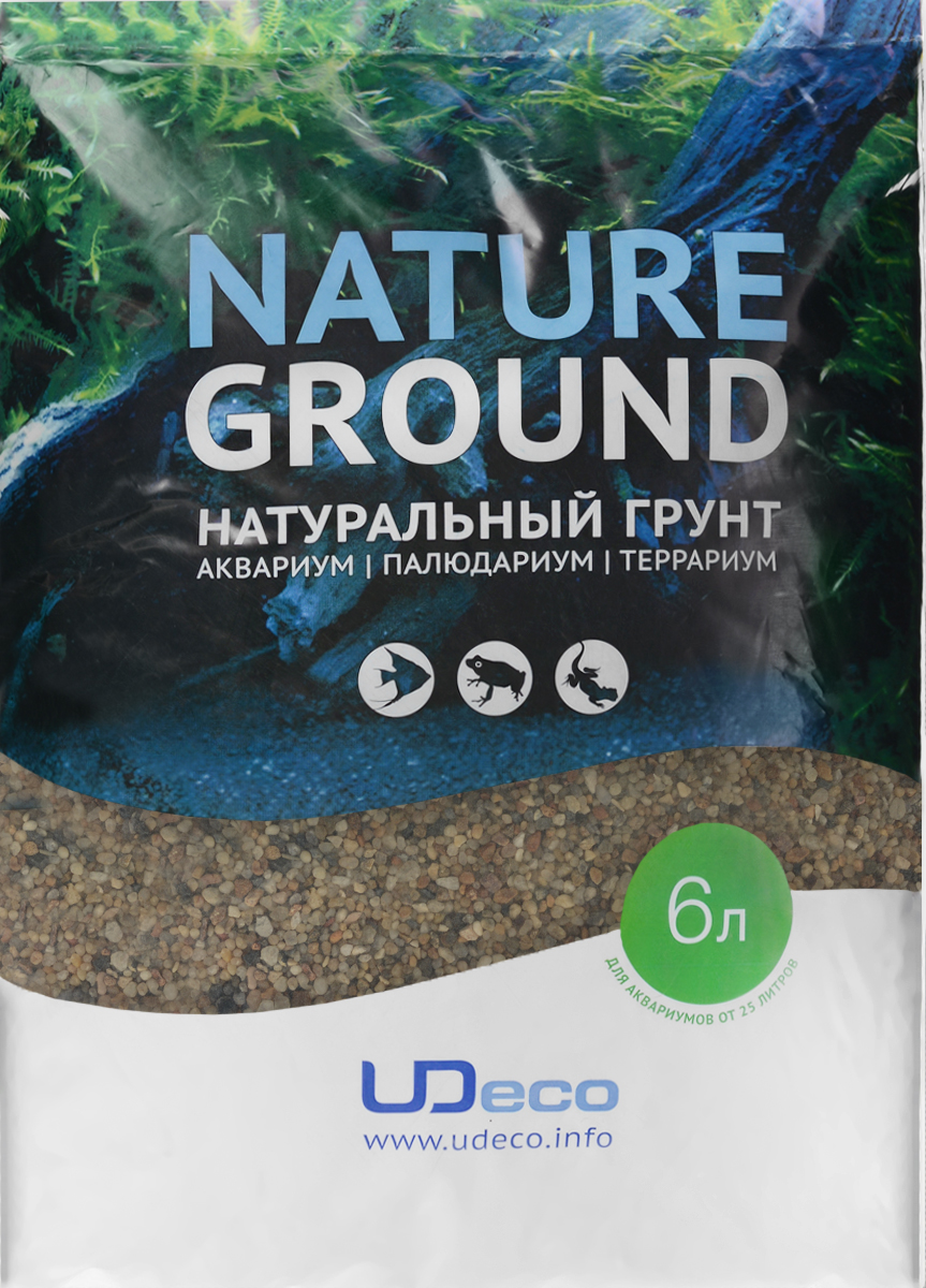 Грунт для аквариума UDeco Янтарный гравий, натуральный, 2-5 мм, 6 лUDC410246 Грунт для аквариума UDeco Янтарный гравий, натуральный, 2-5 мм, 6 лUDC410246Натуральный грунт UDeco Янтарный гравий предназначен специально для оформления аквариумов, палюдариумов и террариумов. Изделие готово к применению. Грунт UDeco порадует начинающих любителей природы и самых придирчивых дизайнеров, стремящихся к созданию нового, оригинального. Такая декорация придутся по вкусу и обитателям аквариумов и террариумов, которые ещё больше приблизятся к природной среде обитания. Необходимое количество грунта рассчитывается по формуле: длина аквариума х ширина аквариума х толщина слоя грунта. Предназначен для аквариумов от 25 литров. Фракция: 2-5 мм. Объем: 6 л.